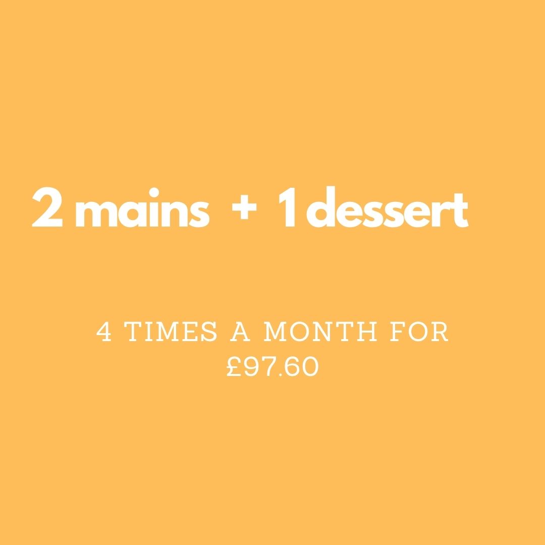 2 mains and 1 dessert (serves 2 people)