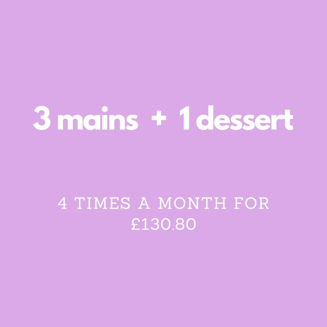 3 mains and 1 dessert (serves 2)